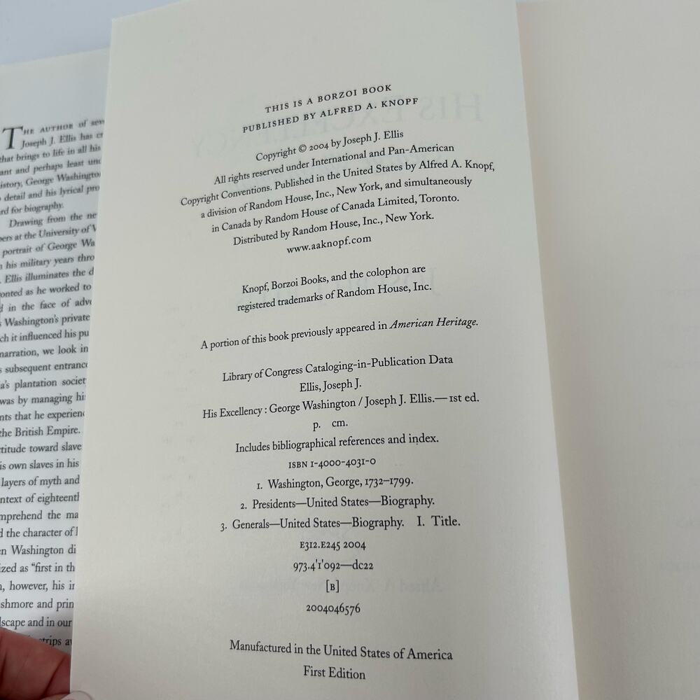 His Excellency: George Washington book - Picture 2 of 3